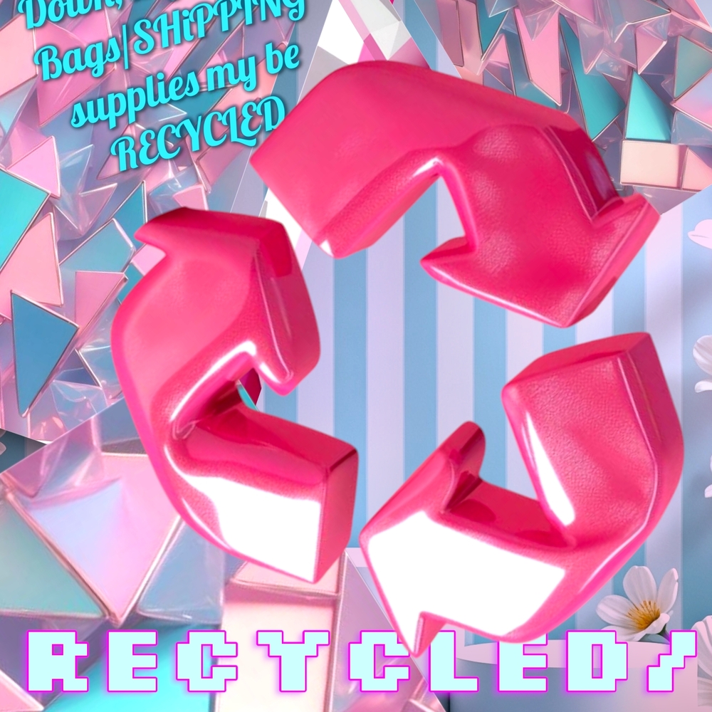 Vibrant Pink Recycled Symbol Art Poster